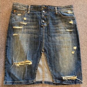 Joe’s Jeans Distressed Denim Skirt, Size 29, Pristine Condition!